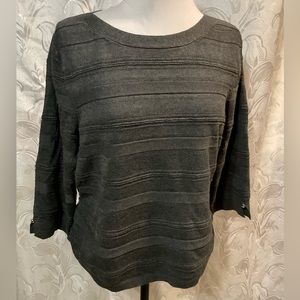 Liz Claiborne Dark Gray Lightweight Sweater